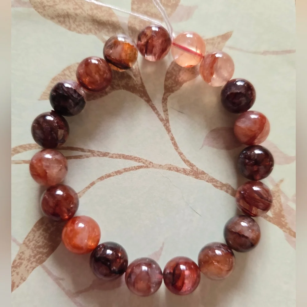 10mm Fire Quartz Bracelet - Picture 3 of 10